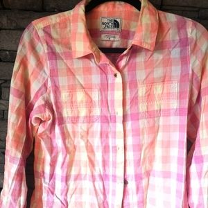 The North Face- Plaid Long Sleeve-Sz M